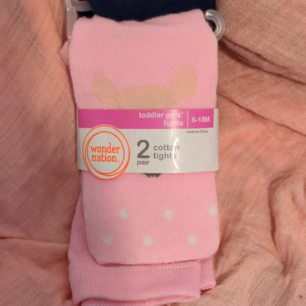 Wonder Nation Toddler Girls' Pink Tights